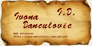 Ivona Dančulović vizit kartica